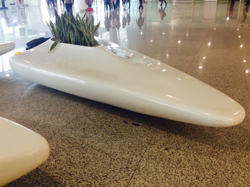 机场坐凳玻璃钢室内花盆