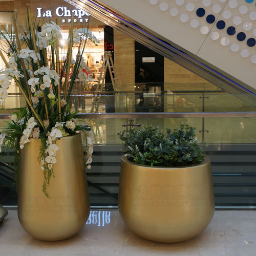 商场玻璃钢室内大花盆