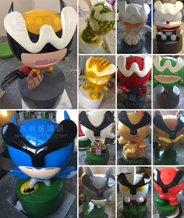 玻璃钢创意公仔雕塑美陈购物中心