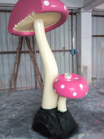 玻璃钢蘑菇雕塑