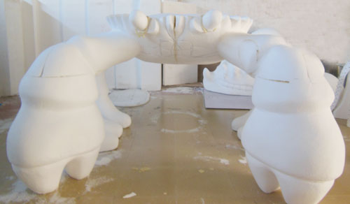 玻璃钢螃蟹雕塑 玻璃钢螃蟹雕塑