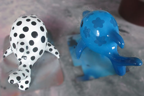 玻璃钢卡通小水鱼雕塑