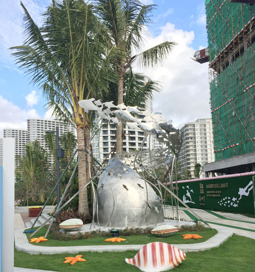 不锈钢鱼群雕塑 不锈钢鱼群雕塑