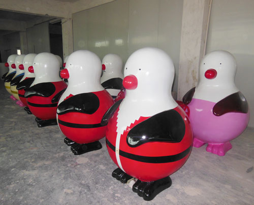 玻璃钢卡通企鹅雕塑 玻璃钢卡通企鹅雕塑