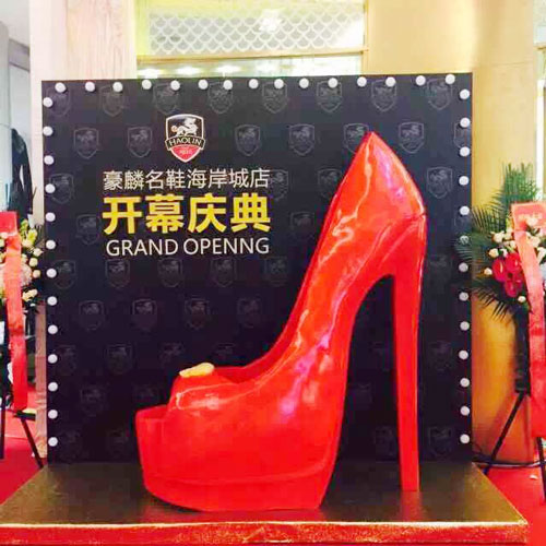 玻璃钢仿真高跟鞋雕塑 玻璃钢仿真高跟鞋雕塑
