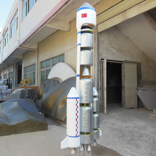 玻璃钢仿真火箭模型雕塑