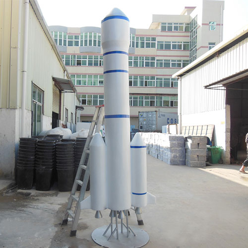 玻璃钢仿真火箭模型雕塑