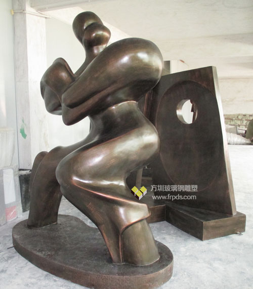 玻璃钢抽象仿铜太极雕塑 玻璃钢抽象仿铜太极雕塑