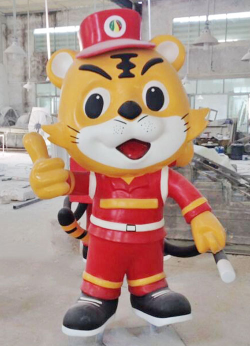 玻璃钢卡通老虎雕塑