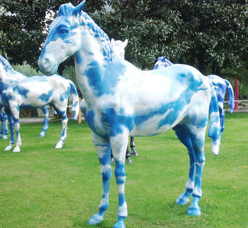 玻璃钢园林景观马雕塑