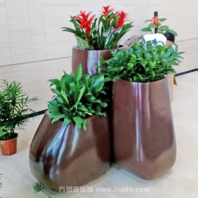 玻璃钢美陈花盆组合 玻璃钢美陈花盆组合