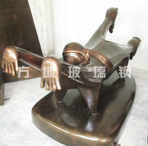 玻璃钢仿铜人物雕塑 玻璃钢仿铜人物雕塑