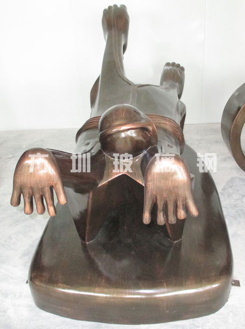 玻璃钢仿铜人物雕塑 玻璃钢仿铜人物雕塑
