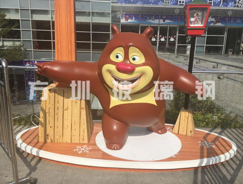 玻璃钢卡通熊城市雕塑