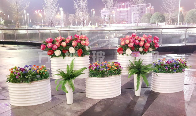 玻璃钢户外创意花盆 玻璃钢户外创意花盆