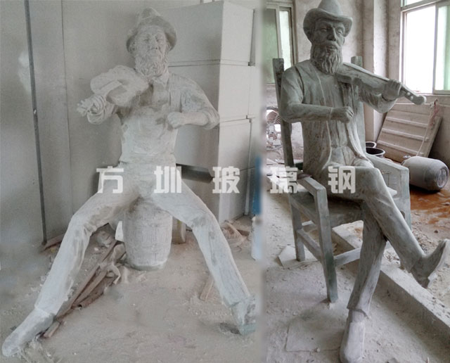 玻璃钢仿铜人物雕塑 玻璃钢仿铜人物雕塑