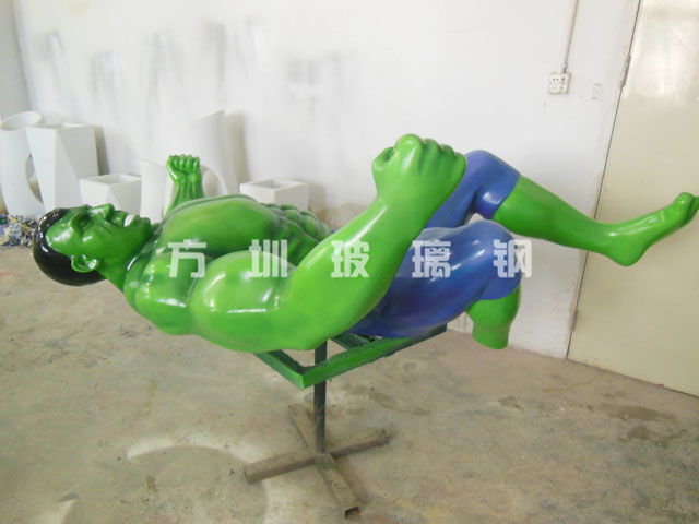 玻璃钢绿色巨人雕塑 玻璃钢绿色巨人雕塑