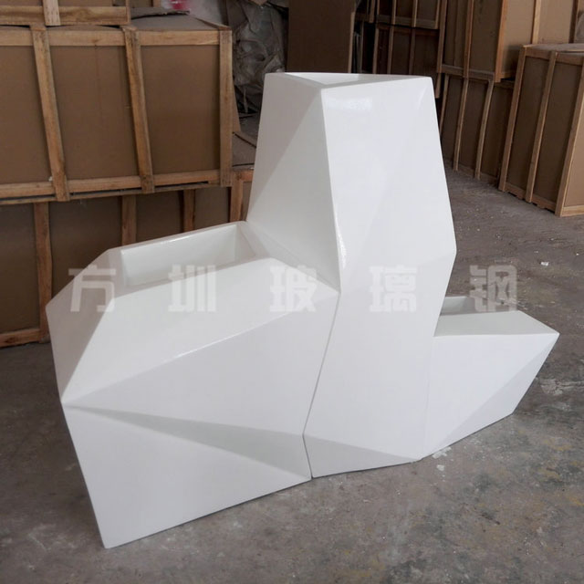 玻璃钢菱形组合花盆 玻璃钢菱形组合花盆