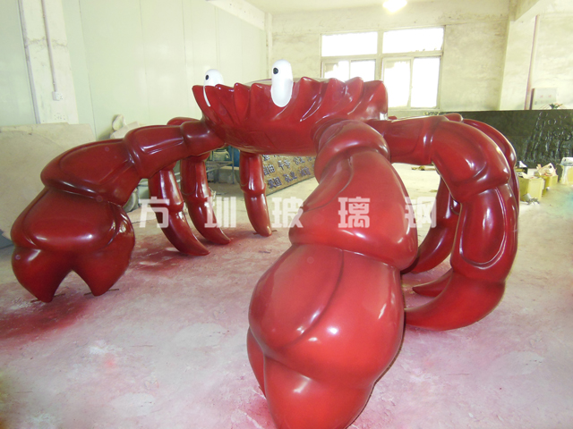 玻璃钢仿真螃蟹雕塑