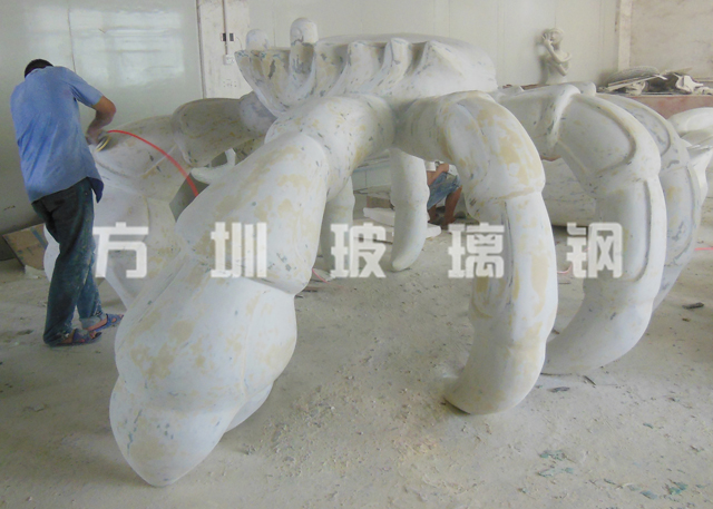 玻璃钢仿真螃蟹雕塑