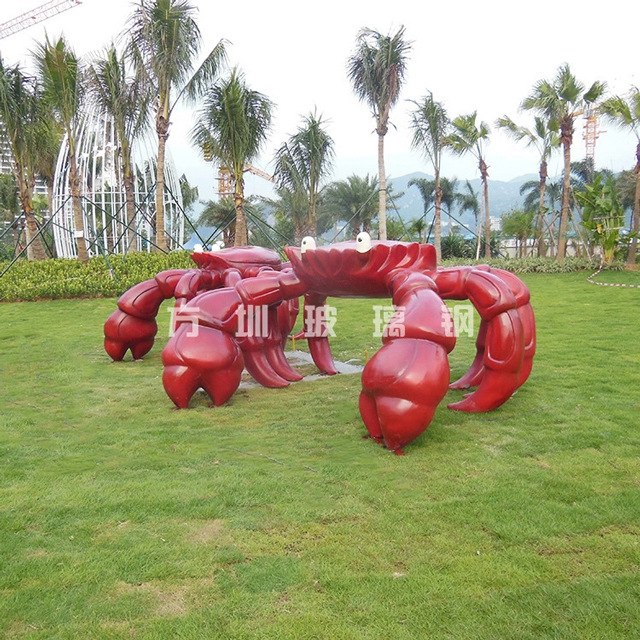 玻璃钢仿真螃蟹雕塑