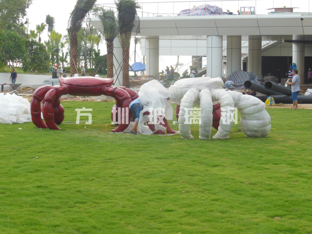 玻璃钢仿真螃蟹雕塑