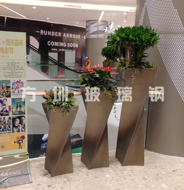 商场玻璃钢美陈花盆 商场玻璃钢美陈花盆