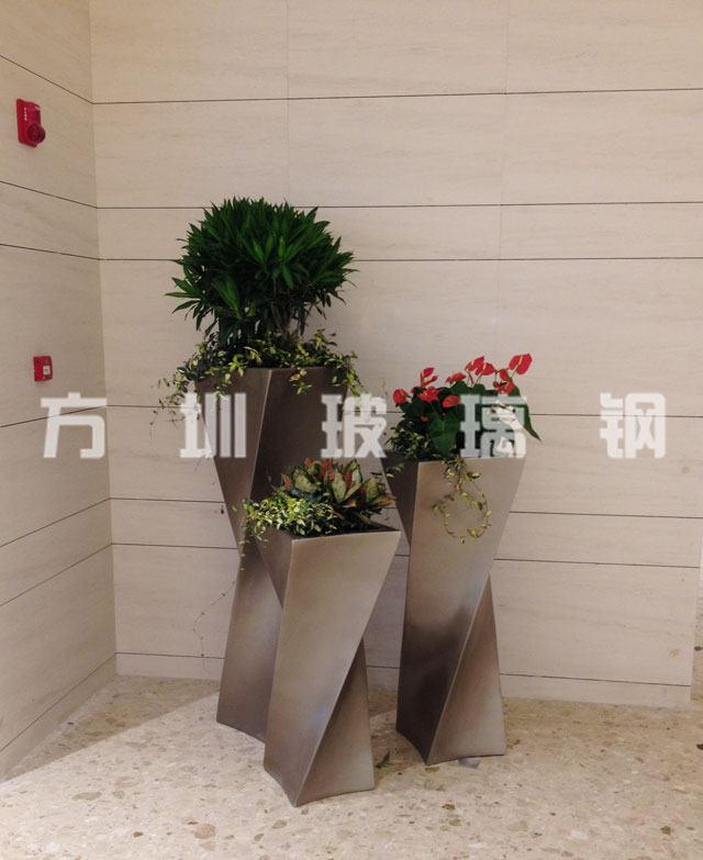商场玻璃钢美陈花盆 商场玻璃钢美陈花盆