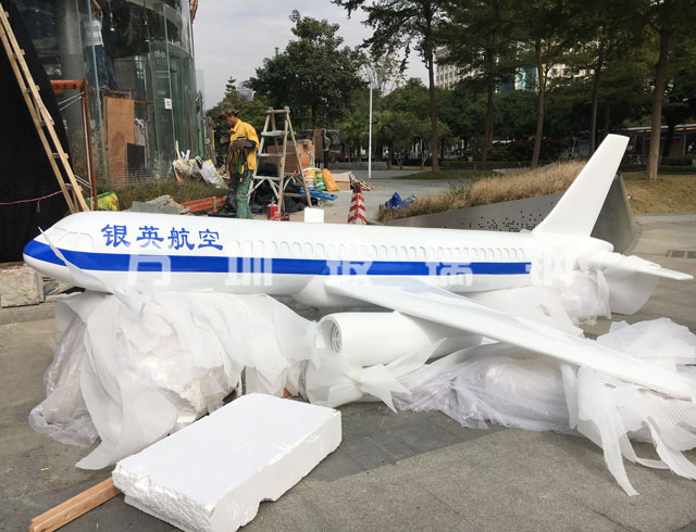 玻璃钢航空模型飞机雕塑 玻璃钢航空模型飞机雕塑