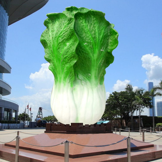 玻璃钢仿真白菜雕塑