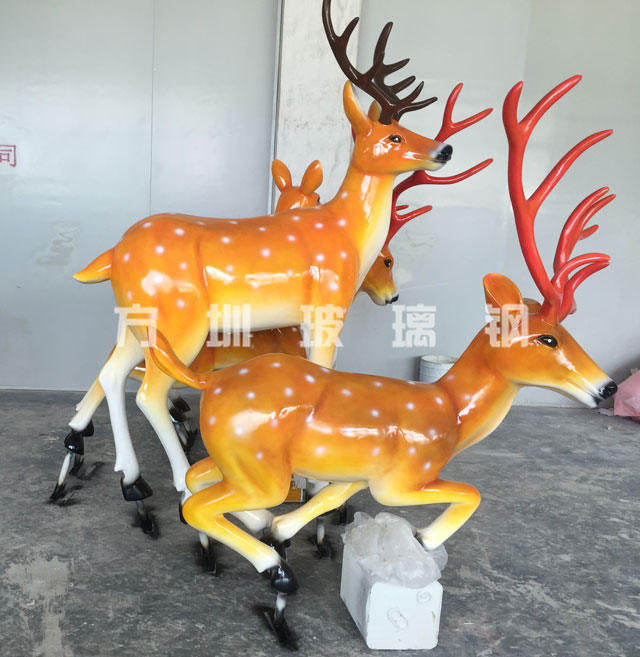 玻璃钢仿真鹿雕塑 玻璃钢仿真鹿雕塑