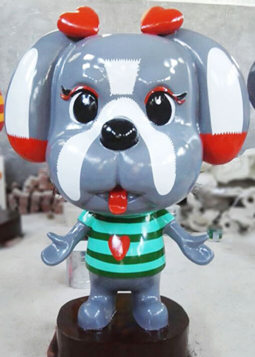 玻璃钢卡通狗雕塑 玻璃钢卡通狗雕塑