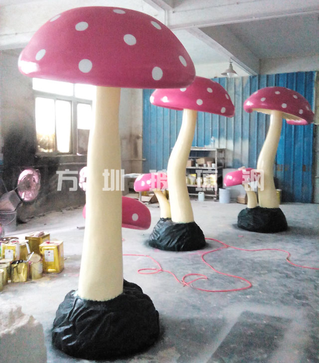 玻璃钢蘑菇雕塑