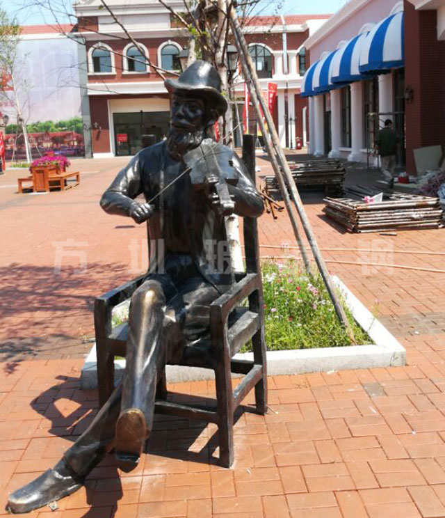 玻璃钢仿铜人物雕塑 玻璃钢仿铜人物雕塑