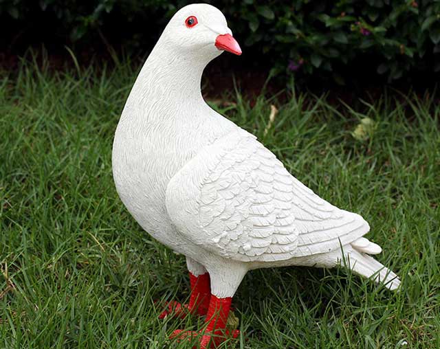 玻璃钢仿真鸽子雕塑 玻璃钢仿真鸽子雕塑