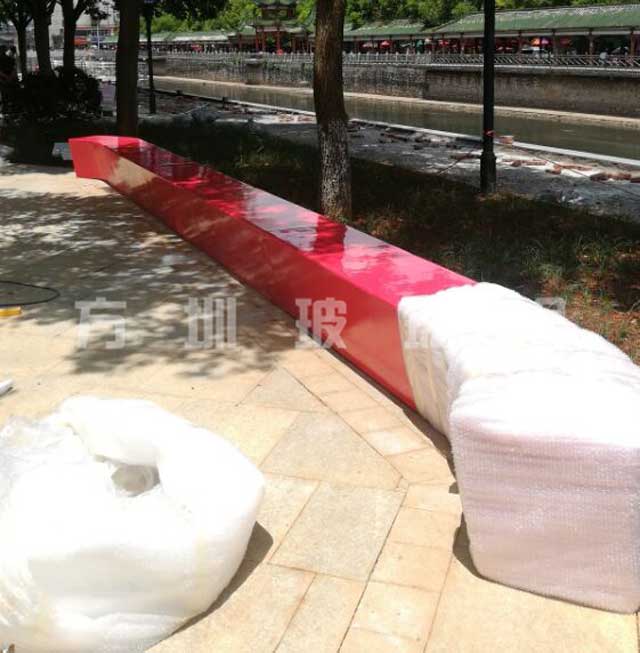 湖南建设公司定制户外玻璃钢公共休闲椅美化公共环境