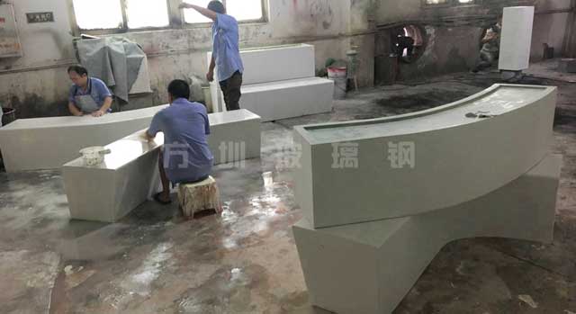 户外玻璃钢公共休闲椅