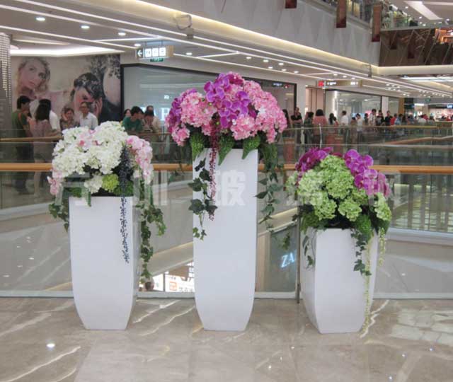 玻璃钢美陈组合花盆 玻璃钢美陈组合花盆