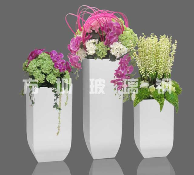 玻璃钢美陈组合花盆 玻璃钢美陈组合花盆