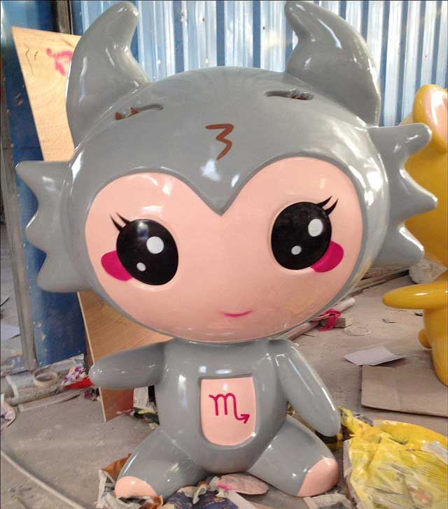 玻璃钢卡通公仔雕塑 玻璃钢卡通公仔雕塑