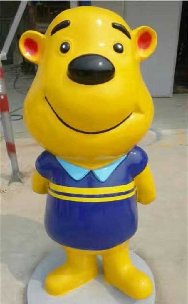 玻璃钢卡通熊雕塑 玻璃钢卡通熊雕塑