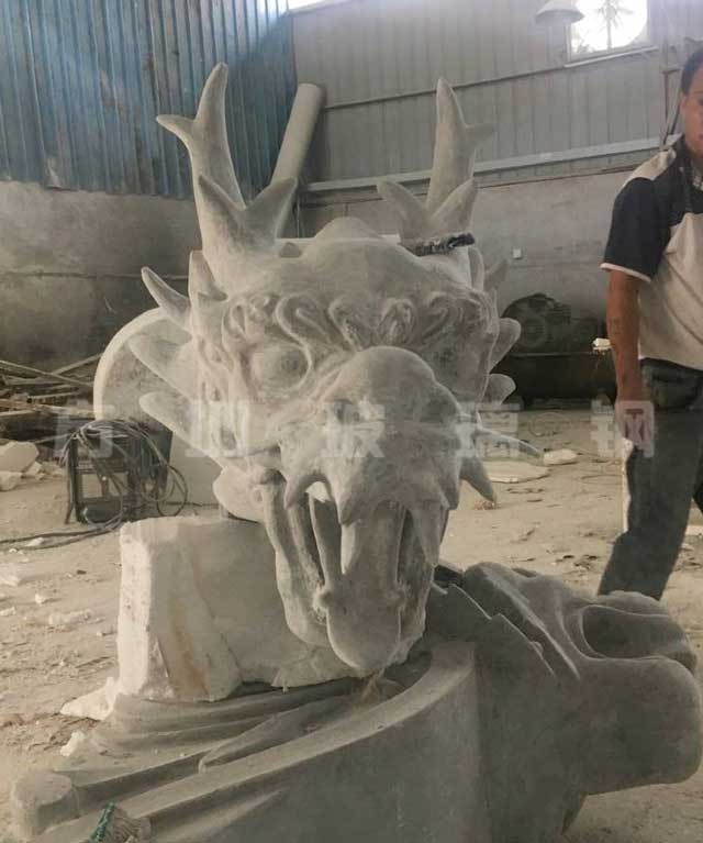 玻璃钢龙虎头雕塑 玻璃钢龙虎头雕塑