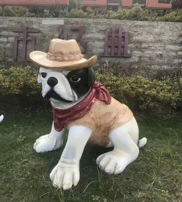 玻璃钢卡通小狗雕塑 玻璃钢卡通小狗雕塑