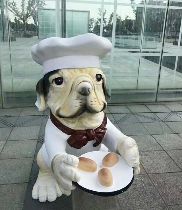 玻璃钢卡通小狗雕塑 玻璃钢卡通小狗雕塑