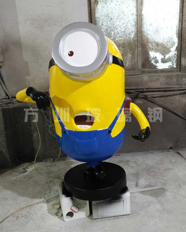 玻璃钢小黄人雕塑 玻璃钢小黄人雕塑