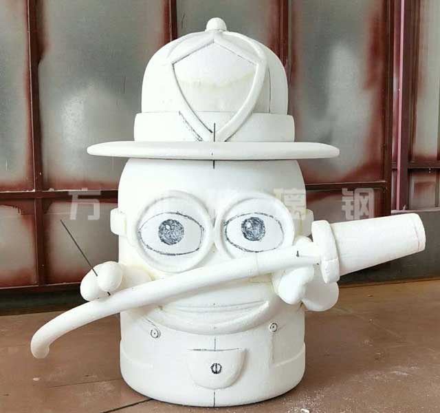 玻璃钢卡通小黄人雕塑 玻璃钢卡通小黄人雕塑