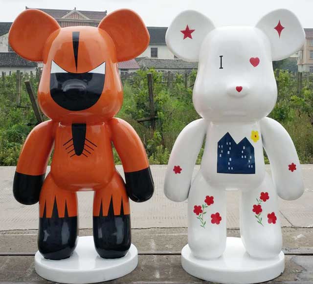 玻璃钢美陈熊雕塑 玻璃钢美陈熊雕塑