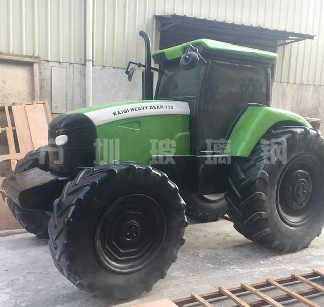 玻璃钢仿真车头雕塑 玻璃钢仿真车头雕塑