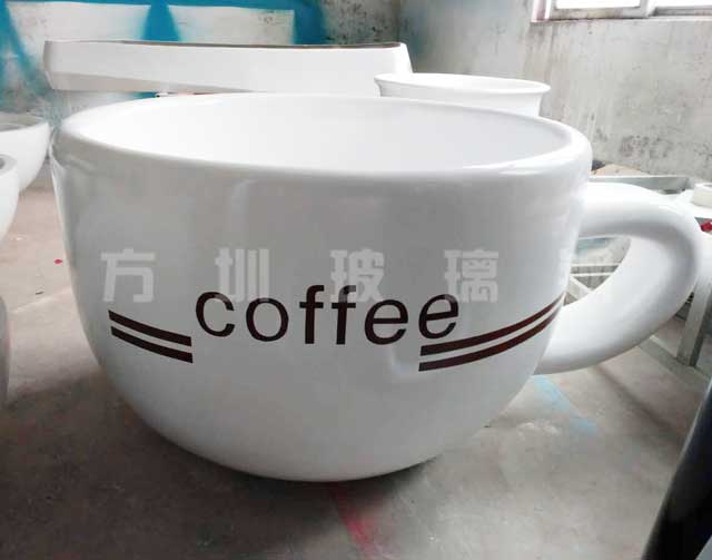 玻璃钢咖啡杯雕塑 玻璃钢咖啡杯雕塑