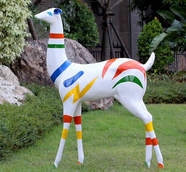 园林玻璃钢鹿雕塑 园林玻璃钢鹿雕塑